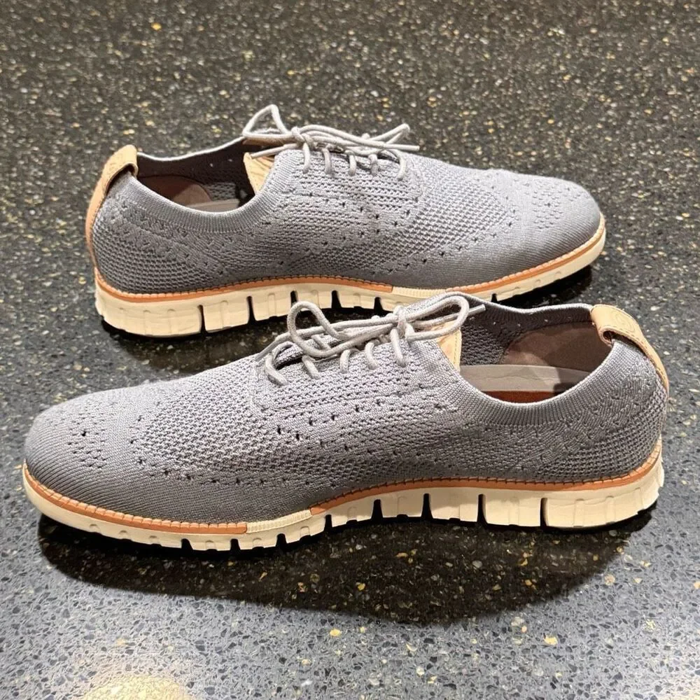 Cole Haan ZeroGrand Ironstone Stitchlite Wingtip Oxfords. Size 10.5